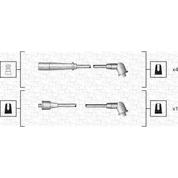Zapalovací kabel Sada kabelů pro zapalování MAGNETI MARELLI 941318111185