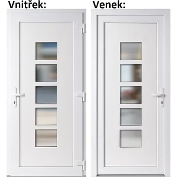 Vchodové dveře Vchodové plastové dveře Soft Lucy bílé 98x198 cm, pravé