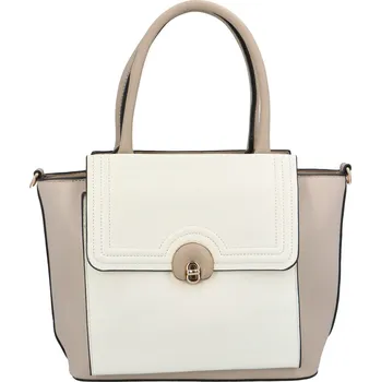 Kabelka Dámská kabelka přes rameno krémová taupe - MARIA C Ekoteria krémová
