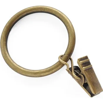 Příslušenství pro garnýž Kroužek s žabkou pro tyč 25mm - zlatá antik