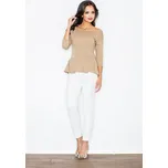 Halenka peplum M233 FIGL Barva: Béžová, Velikost: XL