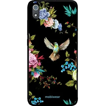 Pouzdro na mobilní telefon Lesklý kryt Mobiwear Glossy - Xiaomi Redmi 7A - G041G - Ptáček a květy (Prémiové lesklé pouzdro, obal, kryt Mobiwear Glossy na mobil Xiaomi Redmi 7A - G041G - Ptáček a květy, materiál Plast + TPU silikon - krytí po všech stranách, neošoupatelný potisk,)