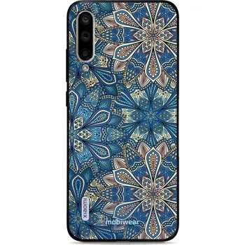 Pouzdro na mobilní telefon Lesklý kryt Mobiwear Glossy - Xiaomi Mi A3 - G038G - Modré mandala květy (Prémiové lesklé pouzdro, obal, kryt Mobiwear Glossy na mobil Xiaomi Mi A3 - G038G - Modré mandala květy, materiál Plast + TPU silikon - krytí po všech stranách, neošoupatelný potisk