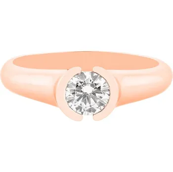 Prsten Zásnubní prsten z růžového zlata s diamantem 99RI0007R