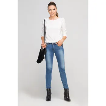 Halenka se svislými volánky BLU136 Barva: Bílá, Velikost: 2XL