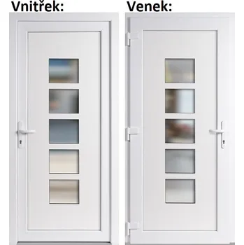 Vchodové dveře Plastové vchodové dveře Soft Lucy bílé 100x210 cm, levé, otevírání VEN