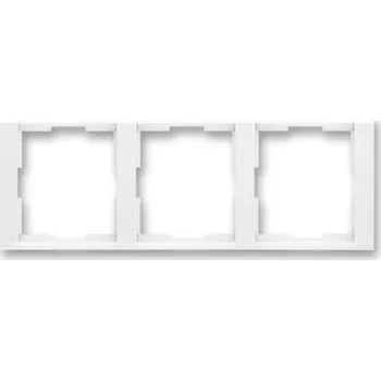 vypínač a zásuvka TIME Trojrámeček vodorovný bílá/bílá ABB 3901F-A00130 03