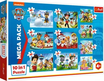 Puzzle Trefl Tlapková patrola Mega Pack Spolehlivý tým 10v1 4x 20 dílků/3x 35 dílků/3x 48 dílků