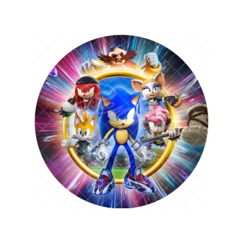 Jedlá dekorace na dort SONIC parta, VARIANTA Jedlý papír 1703