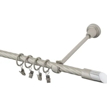 Garnýž Garnýž kovová 480 cm kroucená jednořadá 16 Piza II chrom mat