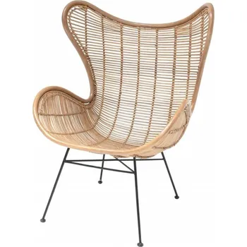 Křeslo Ratanové křeslo EGG BIG - ušák NATUR | RYCHLÉ DODÁNÍ