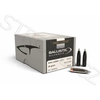 Příslušenství pro sportovní střelbu Střely Nosler Ballistic Silvertip 6mm, dia .243, 95grs