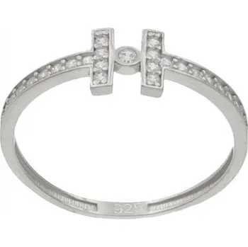 Prsten Zlatý prsten z bílého zlata se zirkony RRCT083W, vel. 57, 1.25 g (585/1000)