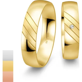 Prsten Snubní prsteny SmartLine ze žlutého zlata s diamantem nebo zirkonem 4807016-4807015