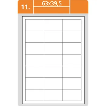 Samolepící etiketa S&K LABEL Etiketa L PRINT 63 x 39,5 mm A4 - bílá / 100 archů