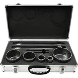 Korunkové vrtáky do betonu SDS-Plus, SDS-MAX, 30-100mm, sada 9 ks, Geko G40009