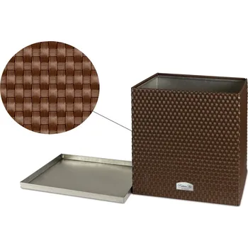 Truhlík Ratanový truhlík RattanArt s podstavcem 46x46x46 RD01 barva oříšková