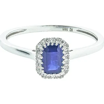 Prsten Zlatý prsten se safírem a diamanty FR588206SAP