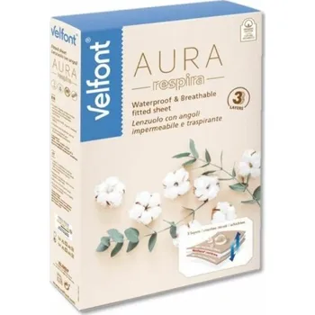 Chránič matrace Velfont Aura 3vrstvý matracový chránič a prostěradlo 2v1 180x200x40 bílá