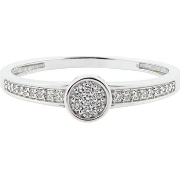 Prsten Zlatý prsten s diamanty z bílého zlata ZR102635