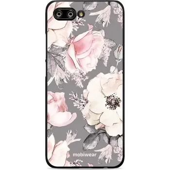 Pouzdro na mobilní telefon Lesklý kryt Mobiwear Glossy - Honor 10 - G034G - Květy na šedém pozadí (Prémiové lesklé pouzdro, obal, kryt Mobiwear Glossy na mobil Honor 10 - G034G - Květy na šedém pozadí, materiál Plast + TPU silikon - krytí po všech stranách, neošoupatelný potisk,)