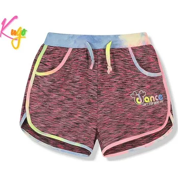 Dívčí kraťasy DÍVČÍ ŠORTKY růžová/tm.modrá Kugo FS6759 (Dívčí funkční šortky)