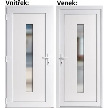 Vchodové dveře Vchodové dveře plastové Soft Hana bílé 98x198 cm, levé