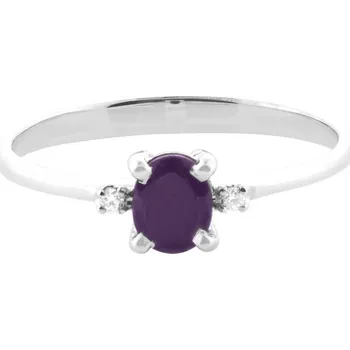 Prsten Zlatý prsten se safírem a diamanty 13ZP2100044A