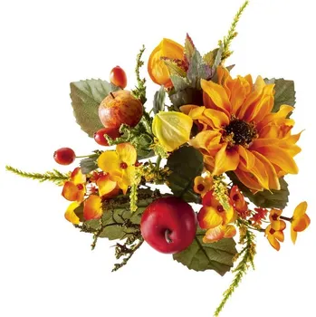 Věnec Podzimní věneček oranžový 15 cm