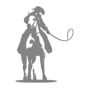 Samolepící dekorace SAMOLEPKA Kovboj 002 pravá na koni s bičem (17 - šedá) NA AUTO, NÁLEPKA, FÓLIE, POLEP, TUNING, VLASTNÍ TEXT, TISK, AUTOSAMOLEPKY.cz, POLEPY, OBRÁZEK, LOGO, SAMOLEPKY