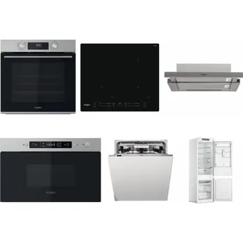 Set domácích spotřebičů WHIRLPOOL OMK58CU1SX + WHIRLPOOL WL S7260 NE + WHIRLPOOL AKR 5390/1 IX + WHIRLPOOL MBNA910X + WHIRLPOOL WIO 3O540 PELG + WHIRLPOOL WHC18 T311