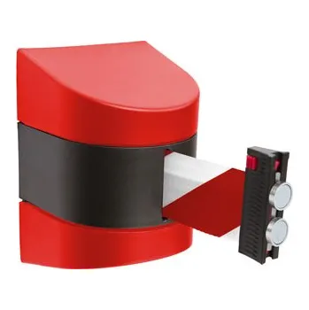 Lepicí páska Nástěnná zábrana proti vstupu magnetická 7,7 m, černá / červená – bílá / červená