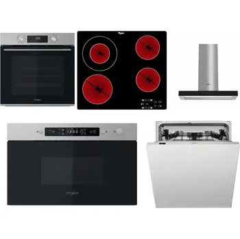 Set domácích spotřebičů WHIRLPOOL OMK58CU1SX + WHIRLPOOL AKT 8130/NE + WHIRLPOOL WHBS 62F LT K + WHIRLPOOL MBNA910X + WHIRLPOOL WIC 3C33 PFE