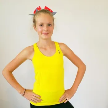 Sportovní top bezešvý strečový - barva žlutá / M