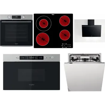 Set domácích spotřebičů WHIRLPOOL OMK58CU1SX + WHIRLPOOL AKT 8130/NE + WHIRLPOOL AKR 62F LT K + WHIRLPOOL MBNA910X + WHIRLPOOL WIO 3T133 PLE