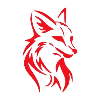 Samolepící dekorace SAMOLEPKA Liška 004 pravá (10 - červená) NA AUTO, NÁLEPKA, FÓLIE, POLEP, TUNING, VLASTNÍ TEXT, TISK, AUTOSAMOLEPKY.cz, POLEPY, OBRÁZEK, LOGO, SAMOLEPKY