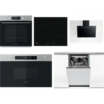Set domácích spotřebičů WHIRLPOOL OMK58CU1SX + WHIRLPOOL WS Q2760 BF + WHIRLPOOL AKR 62F LT K + WHIRLPOOL MBNA910X + WHIRLPOOL WSIO 3O34 PFE X