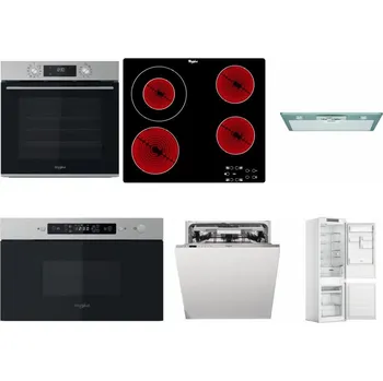 Set domácích spotřebičů WHIRLPOOL OMK58CU1SX + WHIRLPOOL AKT 8130/NE + WHIRLPOOL AKR 650/1 IX + WHIRLPOOL MBNA910X + WHIRLPOOL WIO 3O540 PELG + WHIRLPOOL WHC18 T311