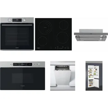 Set domácích spotřebičů WHIRLPOOL OMK58CU1SX + WHIRLPOOL AKT 8900 BA + WHIRLPOOL AKR 749/1 IX + WHIRLPOOL MBNA910X + WHIRLPOOL WSIC 3M27 C + WHIRLPOOL ART 66112
