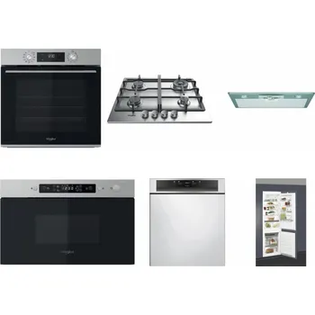 Set domácích spotřebičů WHIRLPOOL OMK58CU1SX + WHIRLPOOL TKRL 661 IX EU + WHIRLPOOL AKR 650/1 IX + WHIRLPOOL MBNA910X + WHIRLPOOL WBC 3C34 PF X + WHIRLPOOL ART 66112