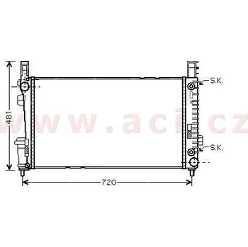 Sahara klimatizace chladič 1.5 8V (+A±AC), 1.7i 8V (+A-AC), 2.0i 8V (W245 včetně turba) (+A-AC), 2.0CDi (±AC) [648*406*24]