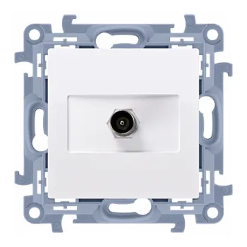 Elektrická zásuvka Kontakt-Simon TV anténní zásuvka, jeden konec, bílá (CAK1.01/11)