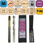 NÁSTROJE CZ Sada tvářecí závitník M5x0,8 6HX HSSCo5 TiN DIN 2174 s mazací drážkou +vrták CZ004-04,70 - CZZ2960-SD-M5-6HX