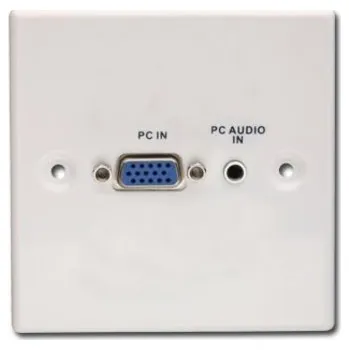 Elektrická zásuvka Lindy Lindy 60212 Plastová nástěnná VGA zásuvka + 3,5 mm stereo jack