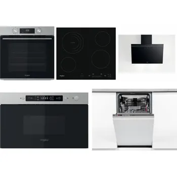 Set domácích spotřebičů WHIRLPOOL OMK58CU1SX + WHIRLPOOL AKT 8900 BA + WHIRLPOOL AKR 62F LT K + WHIRLPOOL MBNA910X + WHIRLPOOL WSIO 3O34 PFE X