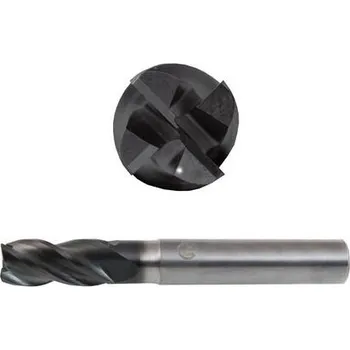 Příslušenství k frézce NÁSTROJE CZ Fréza 4-50/14mm 4břity, stopka 4mm, čelní válcová, břit přes střed - CZTK-6442-040-GS-HA