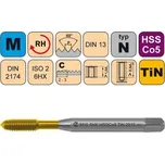 NÁSTROJE CZ Tvářecí závitník M6x1 6HX HSSCo5 TiN DIN 2174 - 2910 - CZZ2910-M6-6HX