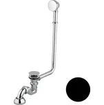 BESCO Vanový sifon RETRO click-clack s přepadem, černá (SW-PRZ-CZR)