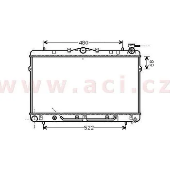 Sahara klimatizace chladič 1.5i 12V (+A±AC), 1.6i 16V (+A±AC), 1.8i 16V (+A±AC), 2.0i 16V (+A±AC) [375*668*16]