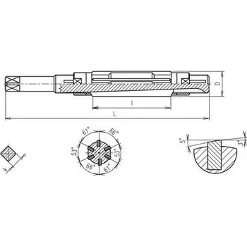 Výstružník Narex MTE -Výstružník stavitelný ruční 12,50-14,00 mm T 6 bez vodicího pouzdra ČSN 221424 cena orientační/na poptávku) - MT261065